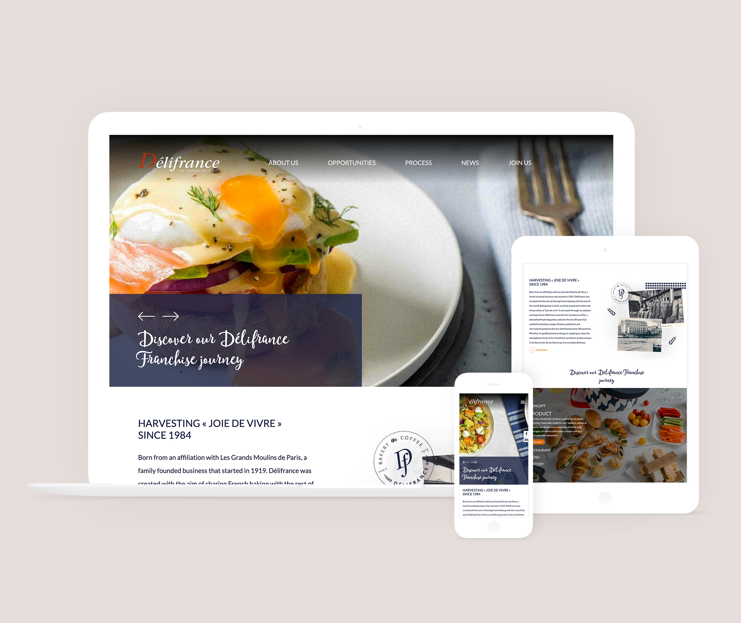 delifrance site web demande