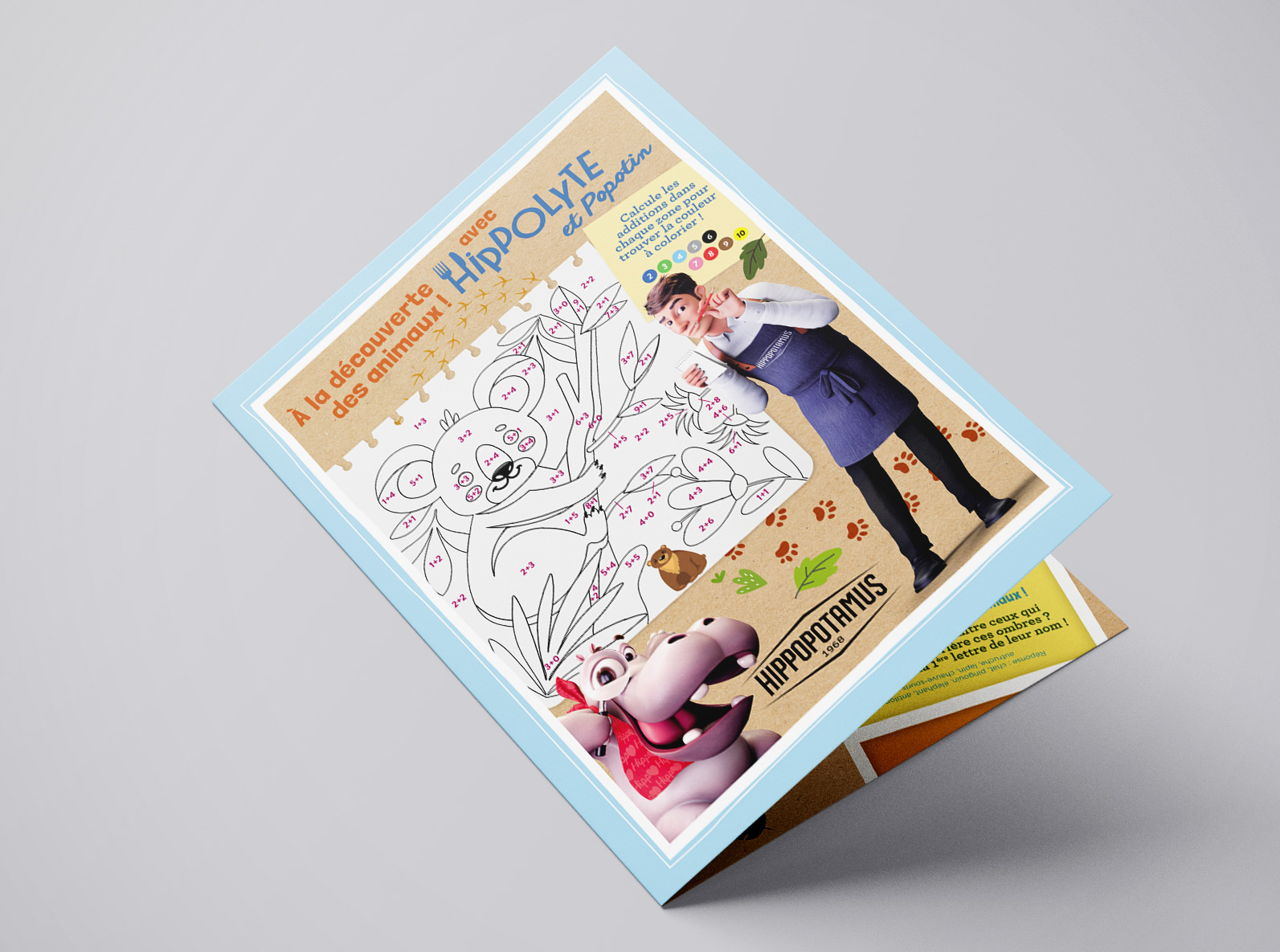 Bee Happy a accompagné Hippopotamus dans la conception de livrets de jeux ludiques pour divertir petits et grands.