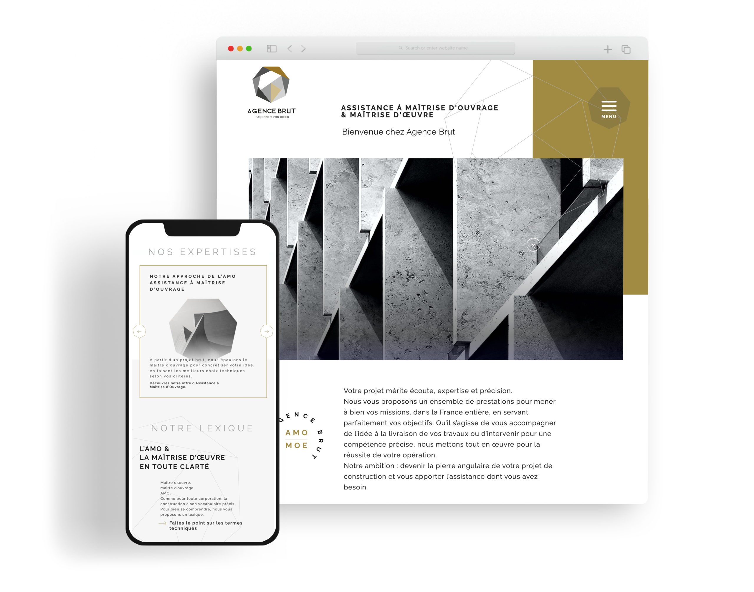 site web agence brut